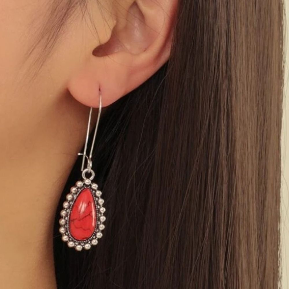 BRAND NEW CATHERINE MALANDRINO 3PAIRS TURQUOISE DECOR WATER DROP EARRINGS